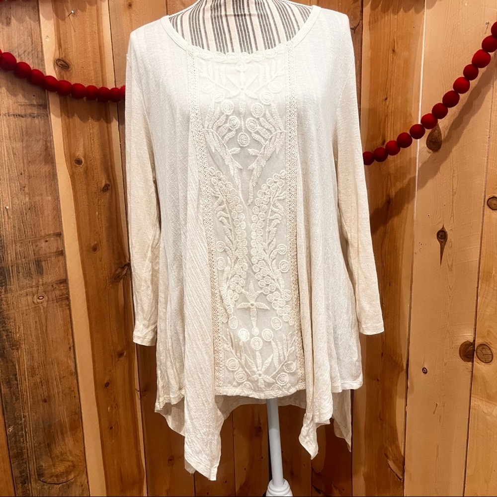 Style&Co Long Sleeve Bohemian Style Tee